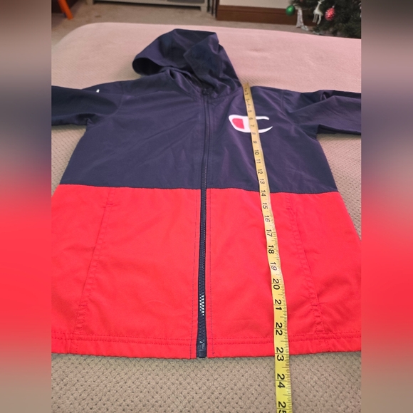 Champion Authentic Athleticwear Full Zip Up Color Block Windbreaker Youth Size s - Picture 5 of 12